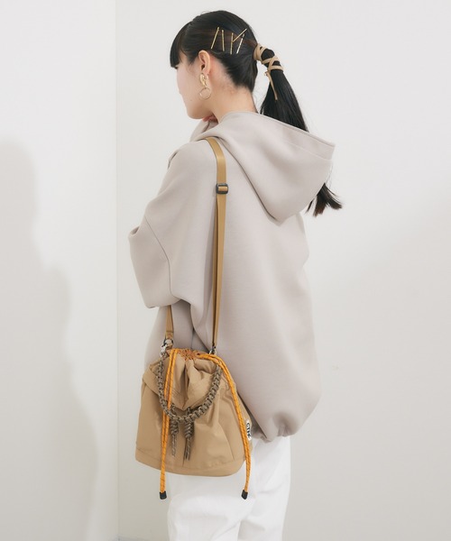 Paradise Picnic（パラダイスピクニック）の「CONTROL FREAK ナイロン2WAYミニバッグ（ショルダーバッグ・レディース・ブラック/ベージュ・FREE）」の15枚目の写真