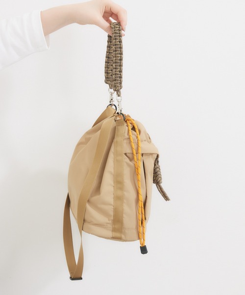 Paradise Picnic（パラダイスピクニック）の「CONTROL FREAK ナイロン2WAYミニバッグ（ショルダーバッグ・レディース・ブラック/ベージュ・FREE）」の22枚目の写真