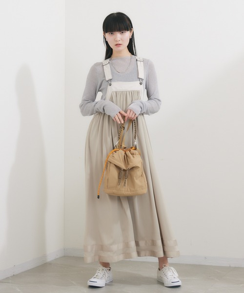 Paradise Picnic（パラダイスピクニック）の「CONTROL FREAK ナイロン2WAYミニバッグ（ショルダーバッグ・レディース・ブラック/ベージュ・FREE）」の10枚目の写真