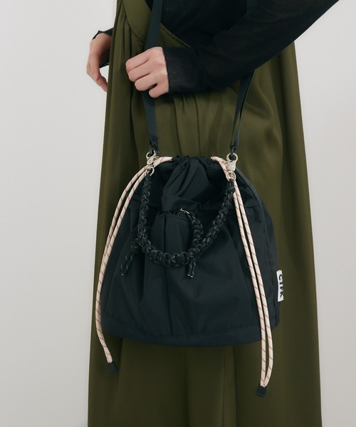 Paradise Picnic（パラダイスピクニック）の「CONTROL FREAK ナイロン2WAYミニバッグ（ショルダーバッグ・レディース・ブラック/ベージュ・FREE）」の9枚目の写真