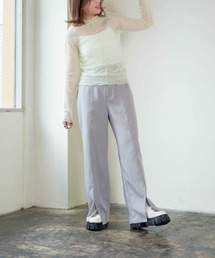 mimi toujours | フロントスリット ワイドパンツ mimi toujours×itsPeachi(その他パンツ)