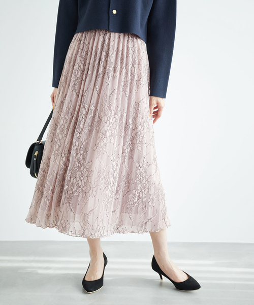 ROPE' PICNIC（ロペピクニック）の「レース×オーガンジープリーツリバーシブルスカート（スカート・レディース・チャコールグレー/ピンク/キナリ・38）」の20枚目の写真