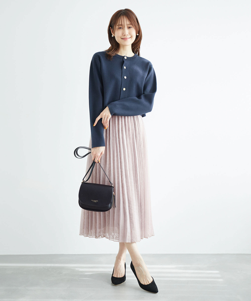 ROPE' PICNIC（ロペピクニック）の「レース×オーガンジープリーツリバーシブルスカート（スカート・レディース・チャコールグレー/ピンク/キナリ・38）」の21枚目の写真