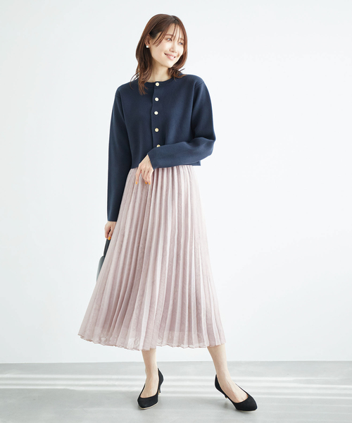 ROPE' PICNIC（ロペピクニック）の「レース×オーガンジープリーツリバーシブルスカート（スカート・レディース・チャコールグレー/ピンク/キナリ・38）」の22枚目の写真