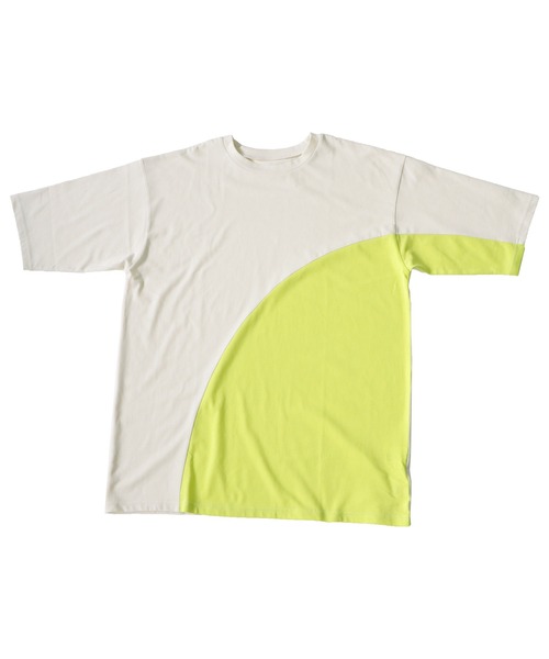 antiqua(アンティカ)の「接触冷感ウェーブ切替Tシャツ(Tシャツ/カットソー・レディース・オフホワイト/ブラック・FREE)」の19枚目の写真