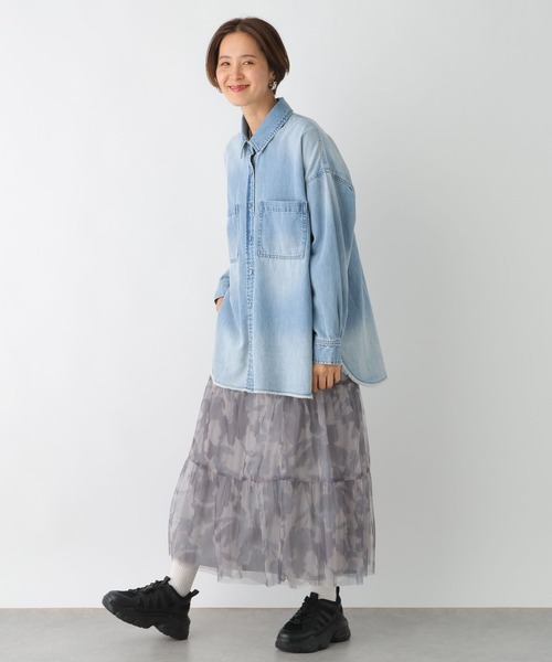 LEPSIM(レプシィム)の「チュールリバーシブルレイヤードスカート 104969(スカート・レディース・ホワイト×ブラック/アイボリー/ブラック・FREE)」の11枚目の写真