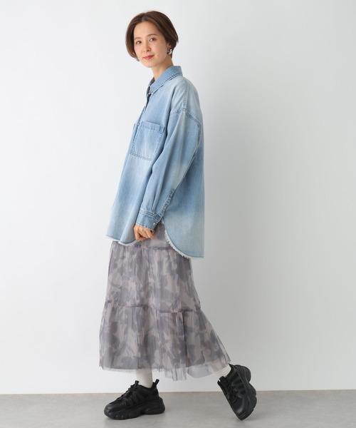 LEPSIM(レプシィム)の「チュールリバーシブルレイヤードスカート 104969(スカート・レディース・ホワイト×ブラック/アイボリー/ブラック・FREE)」の12枚目の写真