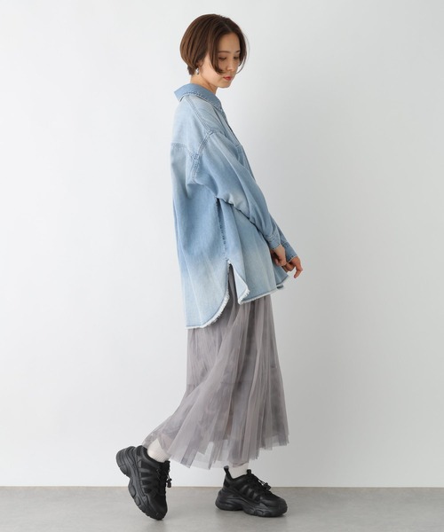 LEPSIM(レプシィム)の「チュールリバーシブルレイヤードスカート 104969(スカート・レディース・ホワイト×ブラック/アイボリー/ブラック・FREE)」の14枚目の写真