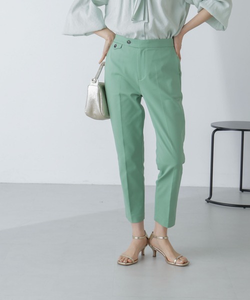 NANO universe（ナノユニバース）の「「星玲奈×NANO universe」センタープレススリムパンツ（その他パンツ・レディース・ブラック/ベージュ/グリーン・XS/S/M）」の3枚目の写真