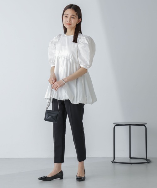 NANO universe（ナノユニバース）の「「星玲奈×NANO universe」センタープレススリムパンツ（その他パンツ・レディース・ブラック/ベージュ/グリーン・XS/S/M）」の17枚目の写真