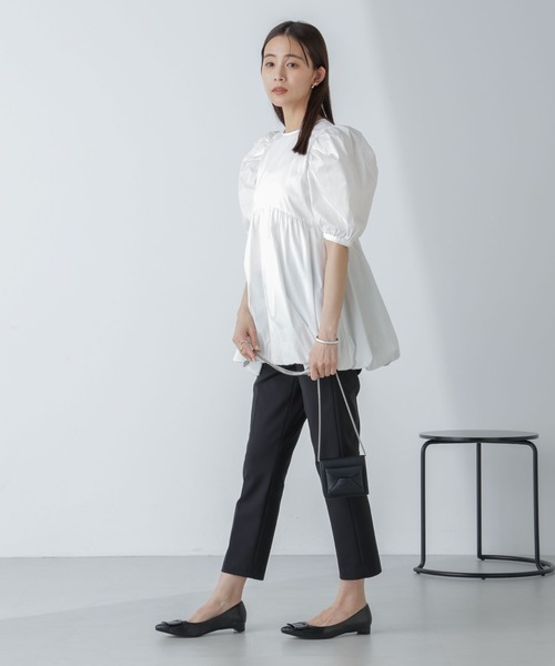 NANO universe（ナノユニバース）の「「星玲奈×NANO universe」センタープレススリムパンツ（その他パンツ・レディース・ブラック/ベージュ/グリーン・XS/S/M）」の18枚目の写真