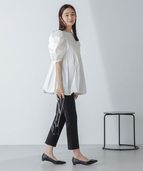 NANO universe（ナノユニバース）の「「星玲奈×NANO universe」センタープレススリムパンツ（その他パンツ・レディース・ブラック/ベージュ/グリーン・XS/S/M）」の20枚目の写真