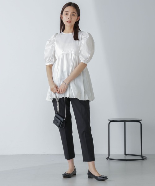 NANO universe（ナノユニバース）の「「星玲奈×NANO universe」センタープレススリムパンツ（その他パンツ・レディース・ブラック/ベージュ/グリーン・XS/S/M）」の21枚目の写真