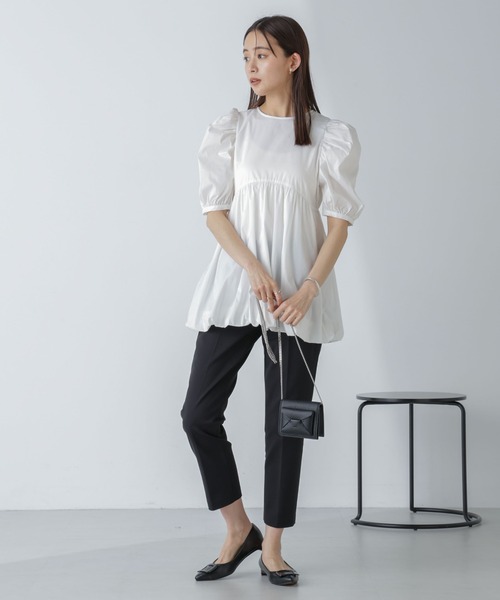 NANO universe（ナノユニバース）の「「星玲奈×NANO universe」センタープレススリムパンツ（その他パンツ・レディース・ブラック/ベージュ/グリーン・XS/S/M）」の22枚目の写真