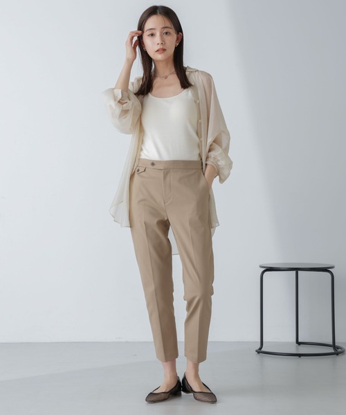 NANO universe（ナノユニバース）の「「星玲奈×NANO universe」センタープレススリムパンツ（その他パンツ・レディース・ブラック/ベージュ/グリーン・XS/S/M）」の8枚目の写真