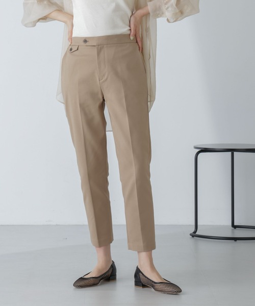 NANO universe（ナノユニバース）の「「星玲奈×NANO universe」センタープレススリムパンツ（その他パンツ・レディース・ブラック/ベージュ/グリーン・XS/S/M）」の5枚目の写真