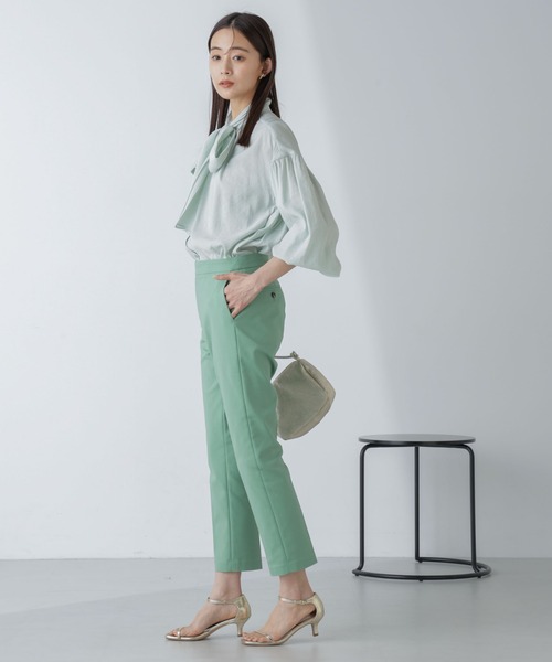 NANO universe（ナノユニバース）の「「星玲奈×NANO universe」センタープレススリムパンツ（その他パンツ・レディース・ブラック/ベージュ/グリーン・XS/S/M）」の12枚目の写真