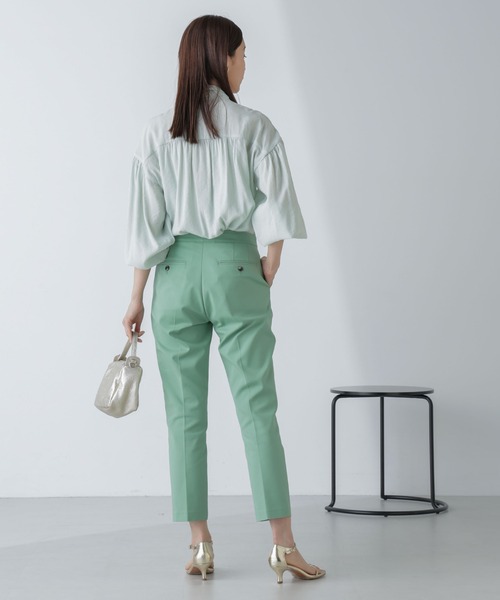 NANO universe（ナノユニバース）の「「星玲奈×NANO universe」センタープレススリムパンツ（その他パンツ・レディース・ブラック/ベージュ/グリーン・XS/S/M）」の13枚目の写真