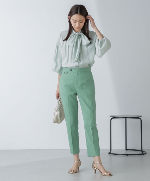 NANO universe（ナノユニバース）の「「星玲奈×NANO universe」センタープレススリムパンツ（その他パンツ・レディース・ブラック/ベージュ/グリーン・XS/S/M）」の15枚目の写真