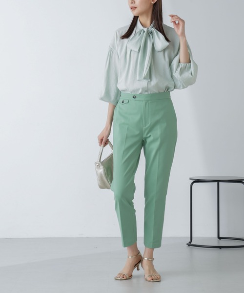 NANO universe（ナノユニバース）の「「星玲奈×NANO universe」センタープレススリムパンツ（その他パンツ・レディース・ブラック/ベージュ/グリーン・XS/S/M）」の16枚目の写真