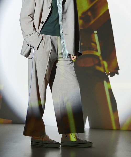 CONVERSE TOKYO(コンバーストウキョウ)の「【SET UP】SIDE LINE SLACKS PANTS(スラックス・レディース・チェック/ブラック/グレー・FREE)」の3枚目の写真