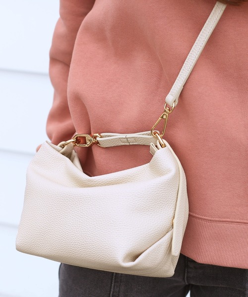 Mia Borsa（ミアボルサ）の「[Mia Borsa] ミニショルダーバッグ 斜めがけ（ショルダーバッグ・レディース・アイボリー/ブラック/ウッド・FREE）」の13枚目の写真