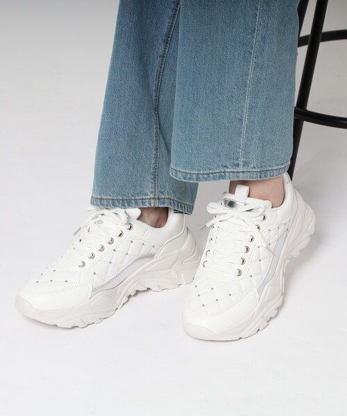 ESPERANZA（エスペランサ）の「キルティングスニーカー　24SS（スニーカー・レディース・ベージュ/ホワイト・L/M/S/LL）」の16枚目の写真