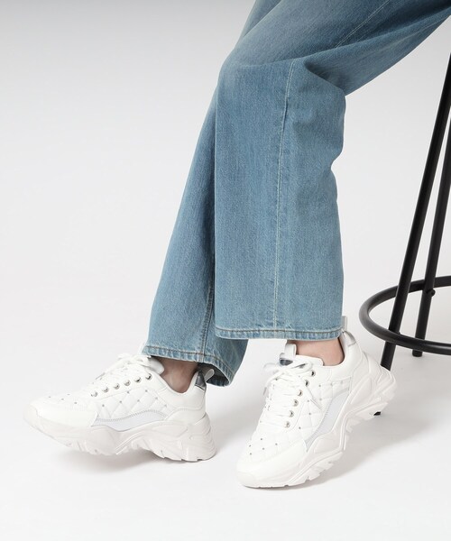 ESPERANZA（エスペランサ）の「キルティングスニーカー　24SS（スニーカー・レディース・ベージュ/ホワイト・L/M/S/LL）」の12枚目の写真