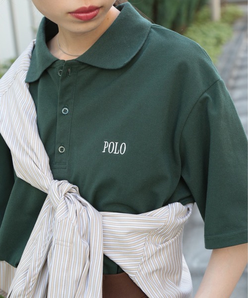 POLO BCS（ポロ ビーシーエス）の「【POLO BCS】Clasical POLO オーバーサイズ定番ポロシャツ（ポロシャツ・レディース・ブラック/ホワイト/ネイビー/グリーン/ブラック系その他2/ホワイト系その他2/ネイビー系2・S/M/L/XL）」の5枚目の写真