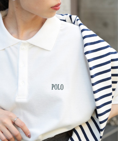 POLO BCS（ポロ ビーシーエス）の「【POLO BCS】Clasical POLO オーバーサイズ定番ポロシャツ（ポロシャツ・レディース・ブラック/ホワイト/ネイビー/グリーン/ブラック系その他2/ホワイト系その他2/ネイビー系2・S/M/L/XL）」の2枚目の写真