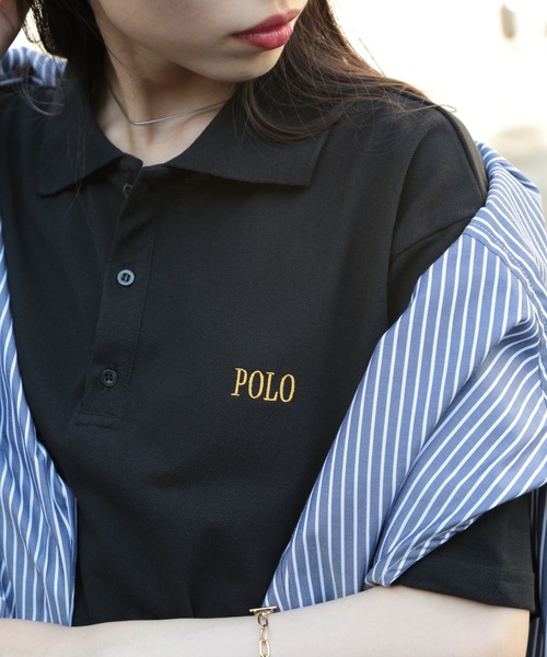 POLO BCS（ポロ ビーシーエス）の「【POLO BCS】Clasical POLO オーバーサイズ定番ポロシャツ（ポロシャツ・レディース・ブラック/ホワイト/ネイビー/グリーン/ブラック系その他2/ホワイト系その他2/ネイビー系2・S/M/L/XL）」の4枚目の写真