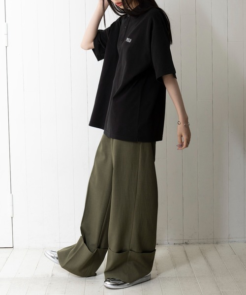 POLO BCS（ポロ ビーシーエス）の「【POLO BCS】Clasical POLO オーバーサイズ定番ポロシャツ（ポロシャツ・レディース・ブラック/ホワイト/ネイビー/グリーン/ブラック系その他2/ホワイト系その他2/ネイビー系2・S/M/L/XL）」の19枚目の写真