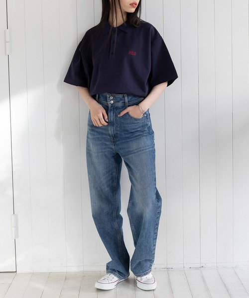 POLO BCS（ポロ ビーシーエス）の「【POLO BCS】Clasical POLO オーバーサイズ定番ポロシャツ（ポロシャツ・レディース・ブラック/ホワイト/ネイビー/グリーン/ブラック系その他2/ホワイト系その他2/ネイビー系2・S/M/L/XL）」の8枚目の写真