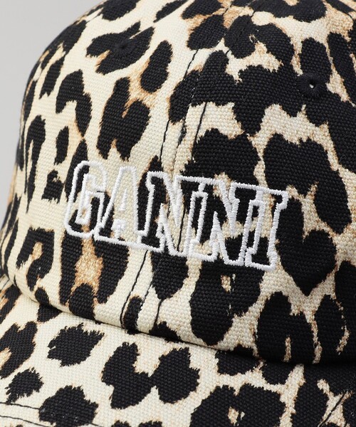 GANNI（ガニー）の「GANNI/ガニー LEOPARD EMBROIDERED LOGO CAP