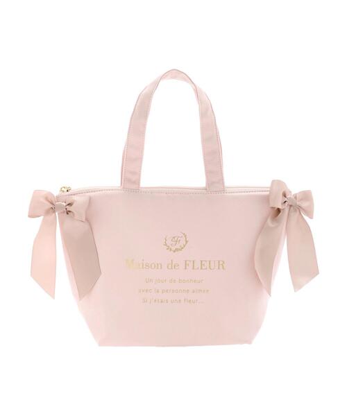 Maison de FLEUR(メゾンドフルール)の「サイドリボン保冷ランチバッグ(エコバッグ/サブバッグ・レディース・ブラック/ピンクベージュ/ブルー系その他7・FREE)」の18枚目の写真