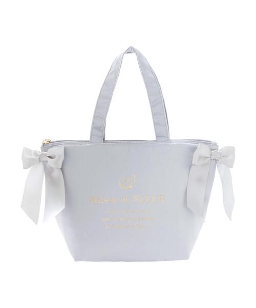 Maison de FLEUR(メゾンドフルール)の「サイドリボン保冷ランチバッグ(エコバッグ/サブバッグ・レディース・ブラック/ピンクベージュ/ブルー系その他7・FREE)」の19枚目の写真