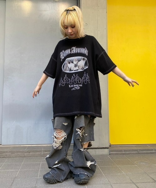 CandyStripper ワッフルロンT SAFETY PIN WAFFLE TOPS | Candy Stripper（キャンディ