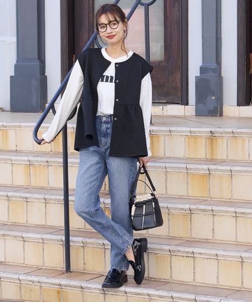 coca(coca)(コカ)の「すっきりテーパードデニムパンツ(デニムパンツ・レディース・ライトブルー/ブルー・S/M/L)」の9枚目の写真