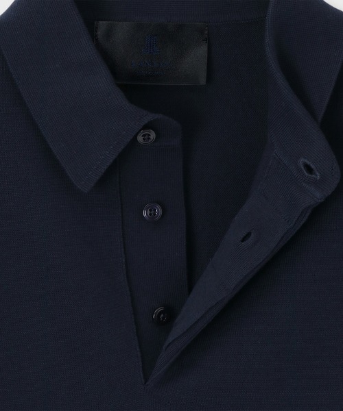 LANVIN collection（ランバン コレクション）の「SOMERSET FLY FRONT POLO SWEATER【サマセット フライ フロント ポロ セーター】（ニット/セーター・メンズ・ネイビー/ブルー・48/50）」の4枚目の写真