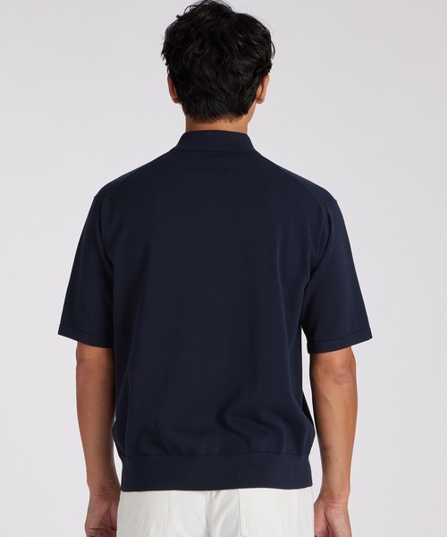 LANVIN collection（ランバン コレクション）の「SOMERSET FLY FRONT POLO SWEATER【サマセット フライ フロント ポロ セーター】（ニット/セーター・メンズ・ネイビー/ブルー・48/50）」の7枚目の写真