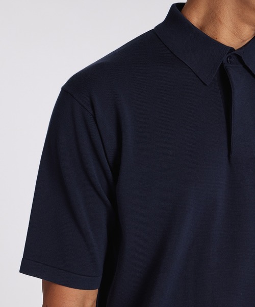 LANVIN collection（ランバン コレクション）の「SOMERSET FLY FRONT POLO SWEATER【サマセット フライ フロント ポロ セーター】（ニット/セーター・メンズ・ネイビー/ブルー・48/50）」の9枚目の写真