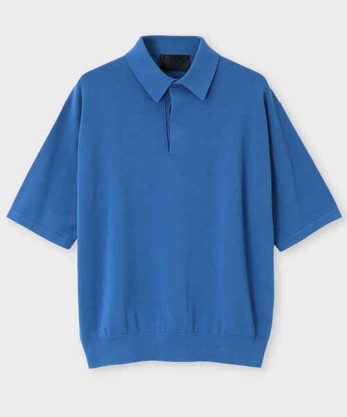 LANVIN collection（ランバン コレクション）の「SOMERSET FLY FRONT POLO SWEATER【サマセット フライ フロント ポロ セーター】（ニット/セーター・メンズ・ネイビー/ブルー・48/50）」の16枚目の写真