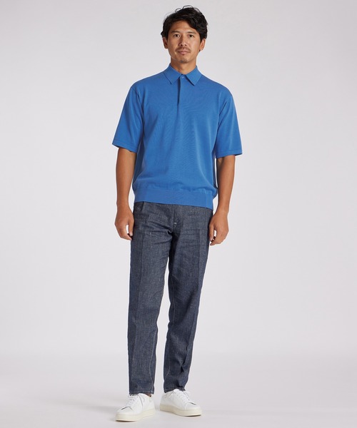 LANVIN collection（ランバン コレクション）の「SOMERSET FLY FRONT POLO SWEATER【サマセット フライ フロント ポロ セーター】（ニット/セーター・メンズ・ネイビー/ブルー・48/50）」の14枚目の写真