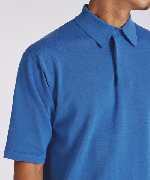 LANVIN collection（ランバン コレクション）の「SOMERSET FLY FRONT POLO SWEATER【サマセット フライ フロント ポロ セーター】（ニット/セーター・メンズ・ネイビー/ブルー・48/50）」の15枚目の写真