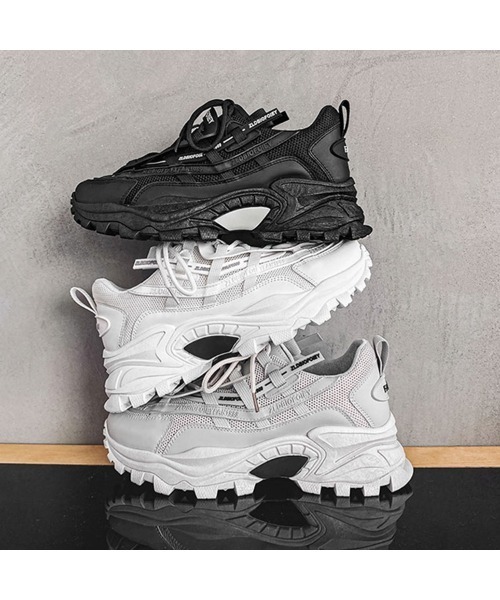 BENDER TOKYO（ベンダートウキョウ）の「コリアン アグリシューズ 厚底 ダッドスニーカー（スニーカー・メンズ・グレー/ブラック/ホワイト・25cm/26cm/27cm）」の22枚目の写真