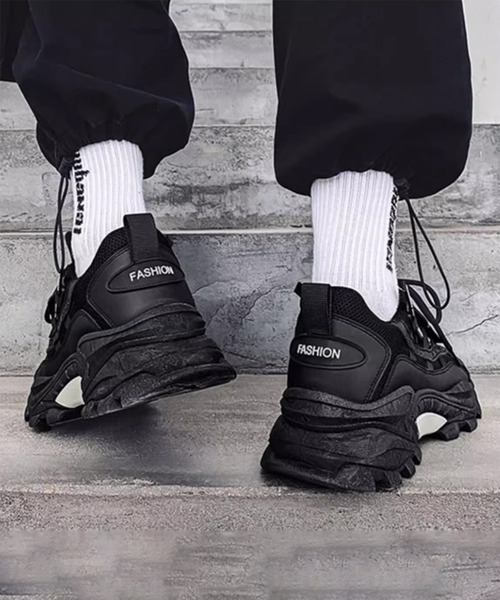 BENDER TOKYO（ベンダートウキョウ）の「コリアン アグリシューズ 厚底 ダッドスニーカー（スニーカー・メンズ・グレー/ブラック/ホワイト・25cm/26cm/27cm）」の10枚目の写真