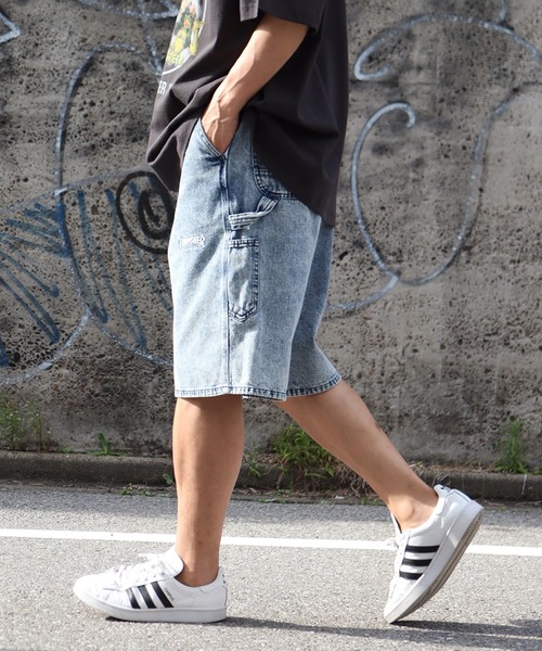 THRASHER(スラッシャー)の「【THRASHER/スラッシャー】ペインターデニムハーフパンツ(デニムパンツ・メンズ・ケミカルウォッシュ/ブラック/ワンウォッシュ/ブラック系1/ブラック系/ブルー系/レオパード・LL/M/L)」の9枚目の写真