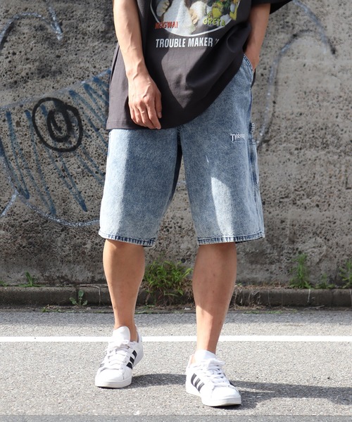 THRASHER(スラッシャー)の「【THRASHER/スラッシャー】ペインターデニムハーフパンツ(デニムパンツ・メンズ・ケミカルウォッシュ/ブラック/ワンウォッシュ/ブラック系1/ブラック系/ブルー系/レオパード・LL/M/L)」の8枚目の写真