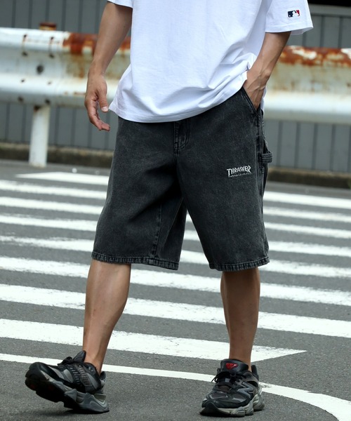 THRASHER(スラッシャー)の「【THRASHER/スラッシャー】ペインターデニムハーフパンツ(デニムパンツ・メンズ・ケミカルウォッシュ/ブラック/ワンウォッシュ/ブラック系1/ブラック系/ブルー系/レオパード・LL/M/L)」の15枚目の写真