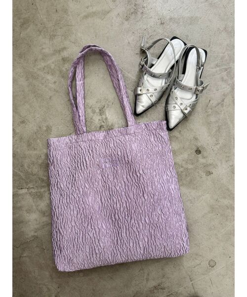 MURUA（ムルーア）の「mumuロゴトートバッグ（ハンドバッグ・レディース・ブルー/ブラック/ライトブルー/ブラウン/マスタード/パープル・FREE）」の6枚目の写真